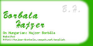 borbala hajzer business card