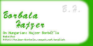 borbala hajzer business card